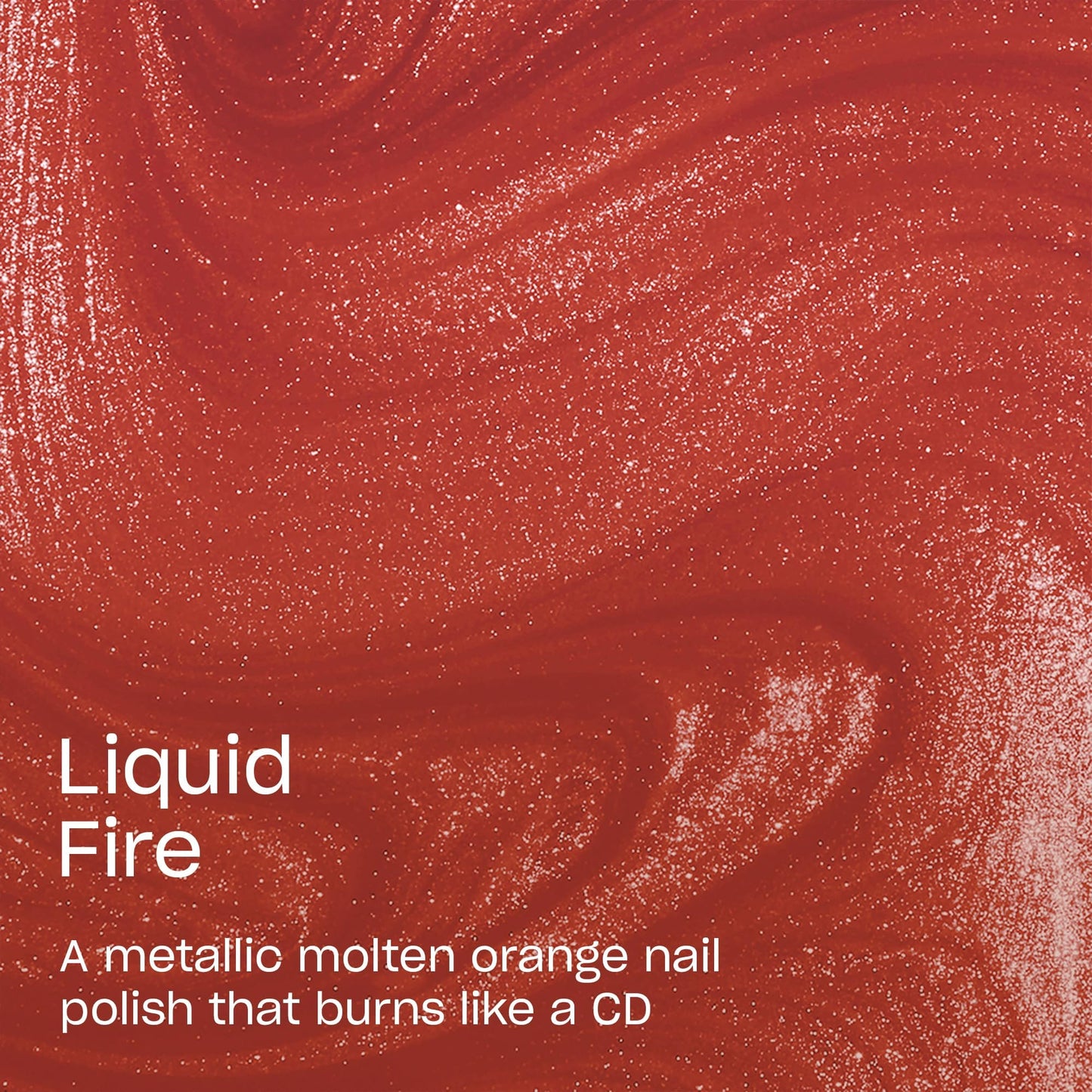 OPI Nail Lacquer Liquid Fire | Opaque Bright Orange Metallic Nail Polish