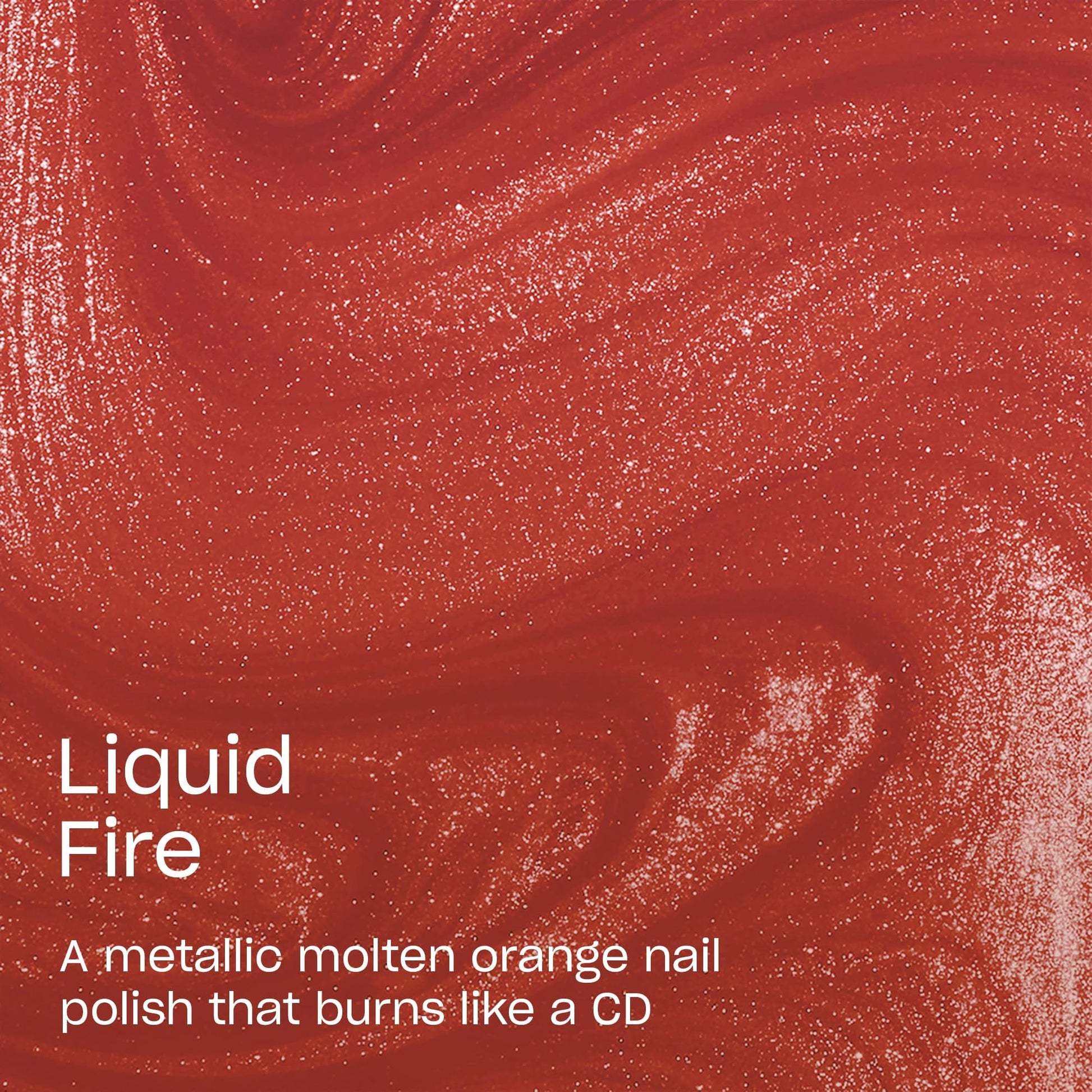 OPI Nail Lacquer Liquid Fire | Opaque Bright Orange Metallic Nail Polish