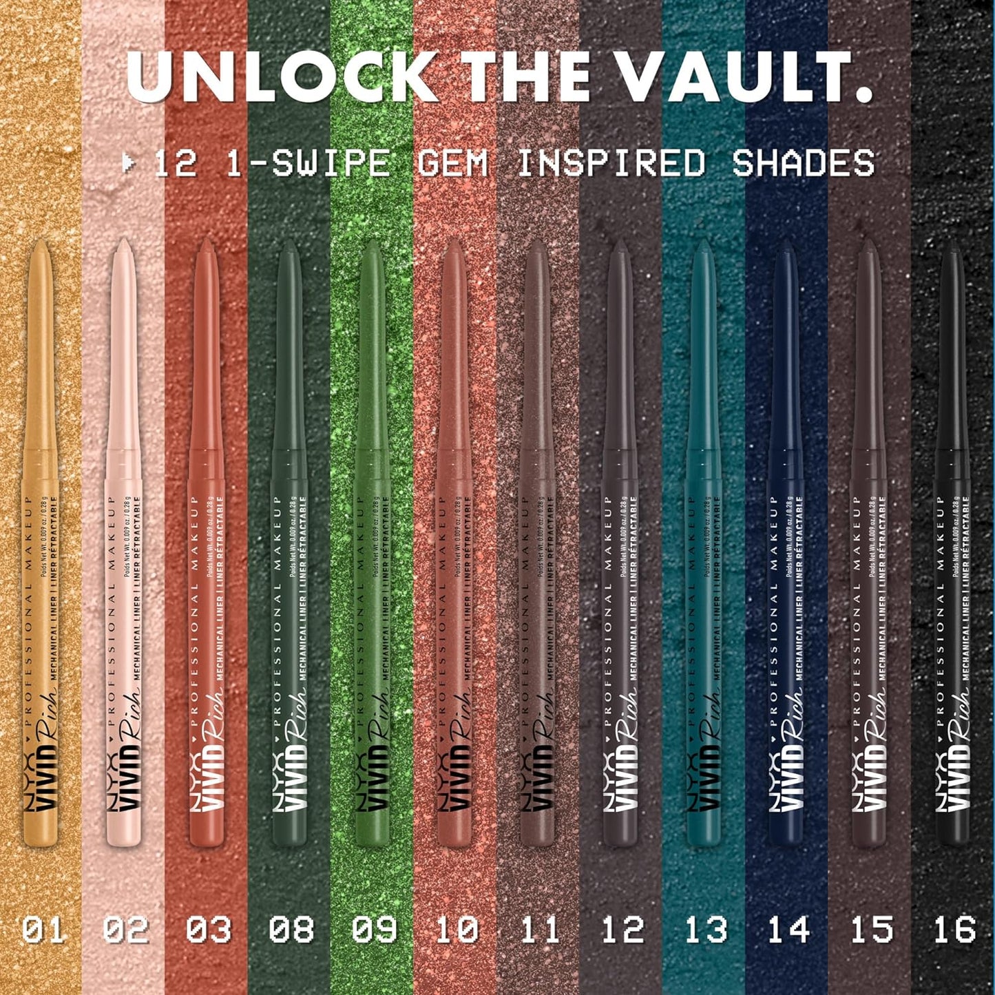 NYX PROFESSIONAL MAKEUP Mechanical Eye Pencil, Vivid Rich Mechanical, Creamy Retractable Eyeliner - Aquamarine Dream, Aqua Green Eyeliner