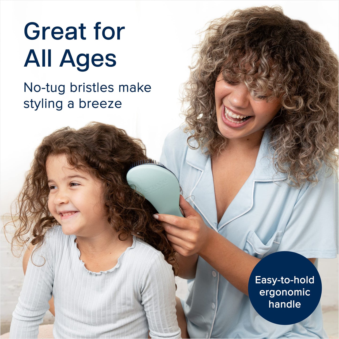 Crave Naturals Glide Thru Detangling Hair Brushes for Women - Detangler Brush for Curly or