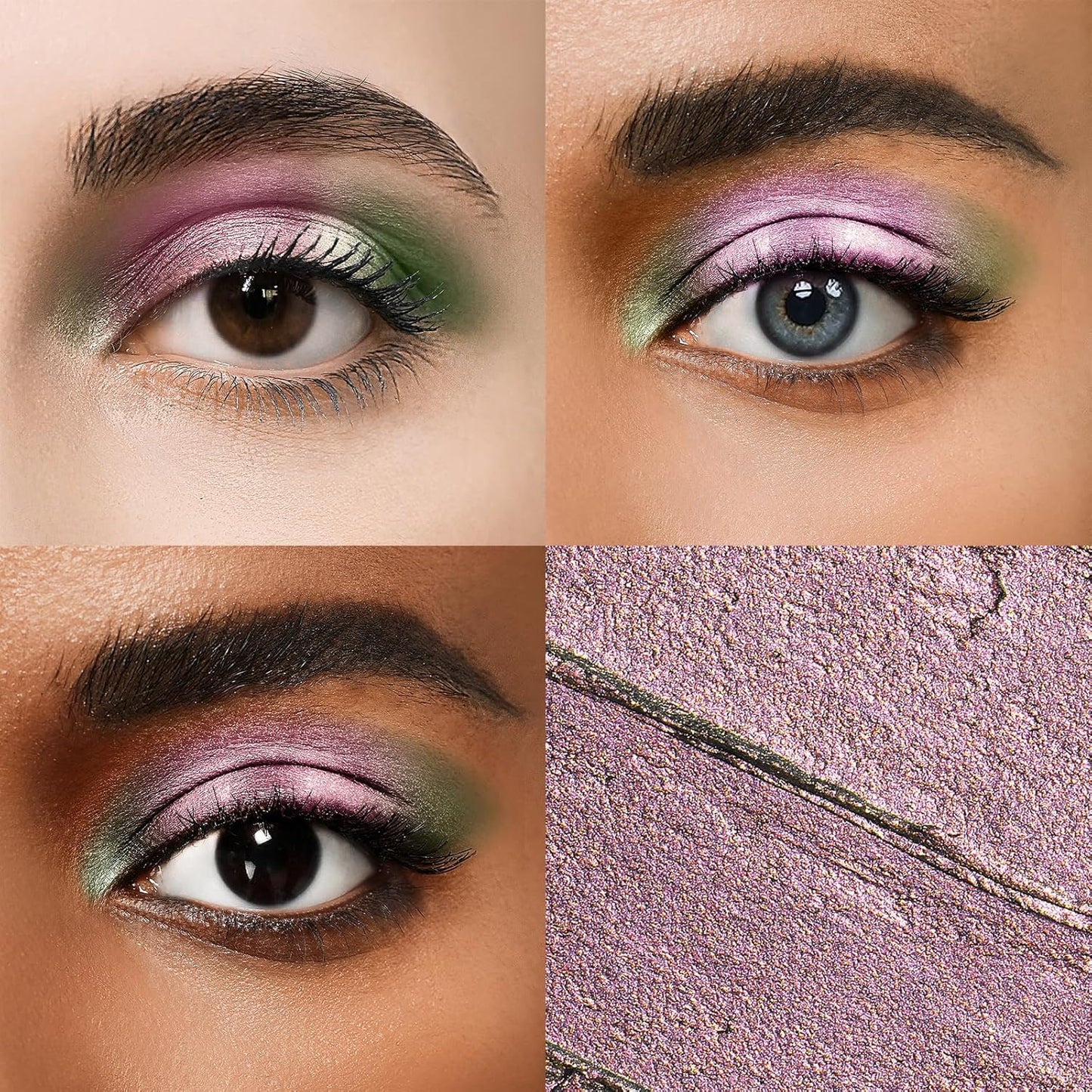 Cream Waterproof Hypoallergenic Eyeshadow Stick, long wear Metallic Glitter Matte Eye Shadow Pencil With Makeup Brush, Eye Brightener, 57 Pink Diamond Metallic