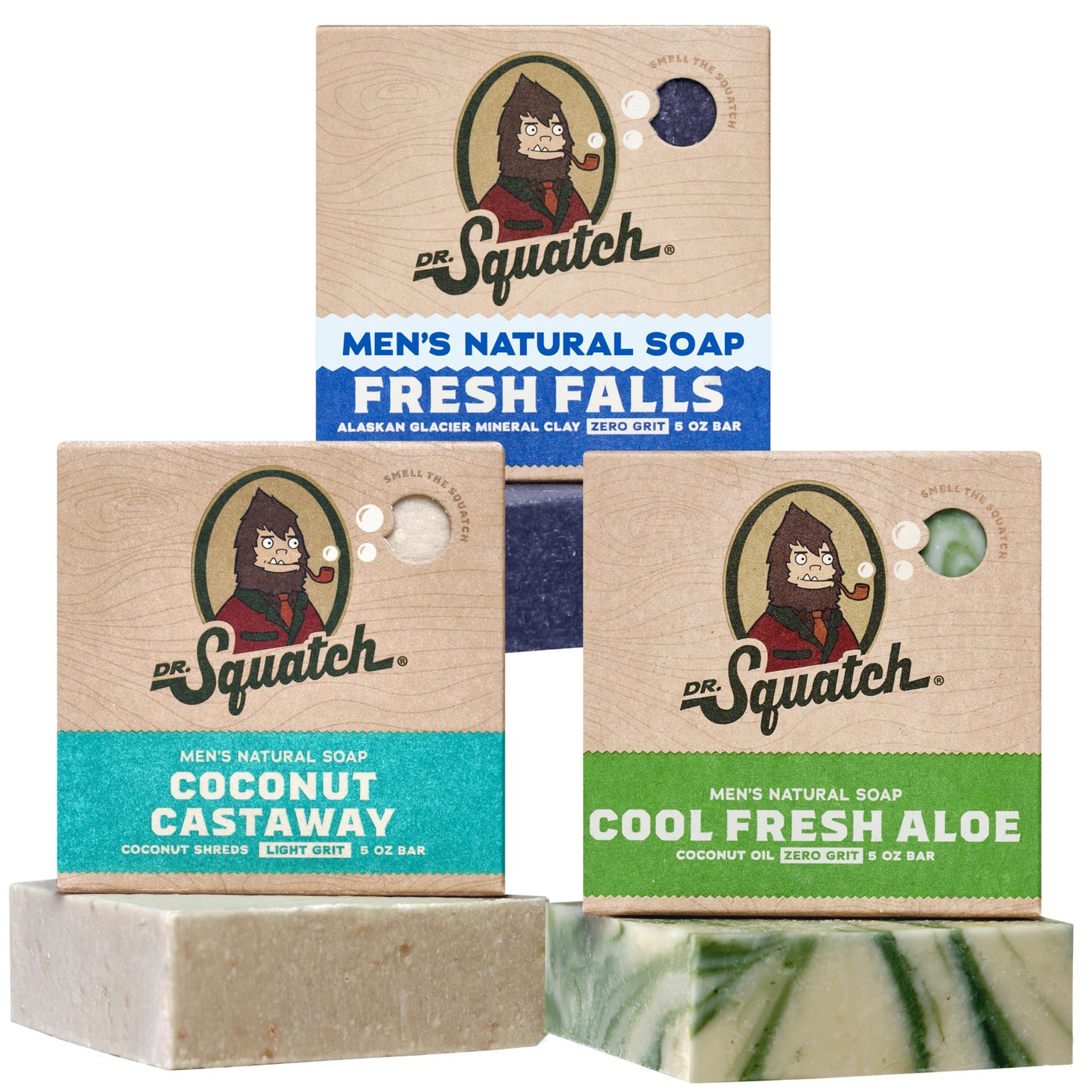 Dr. Squatch Natural Men’s Bar Soap - Cold Process Body Soap Bar with Natural Oils - Gifts for Men