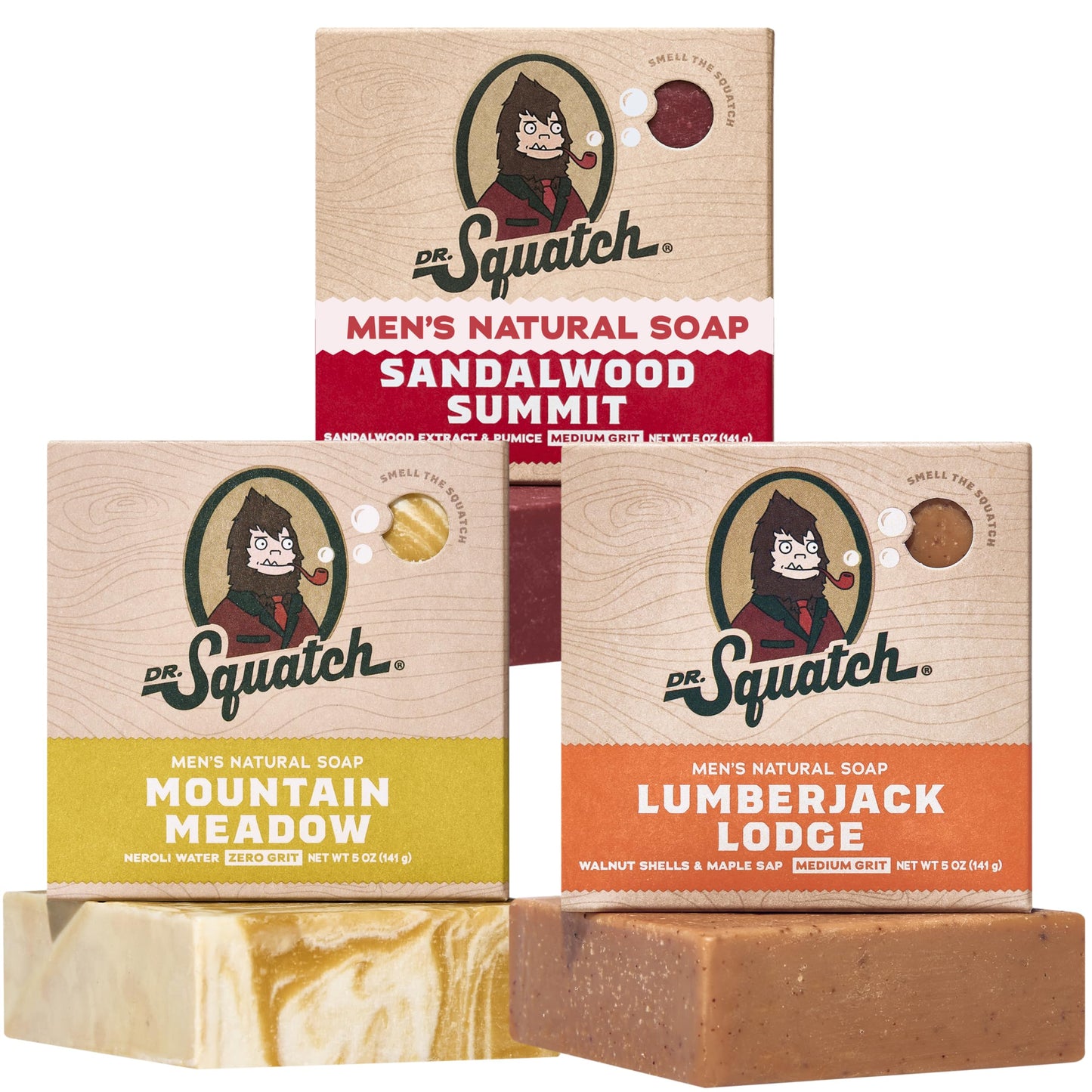 Dr. Squatch Natural Men’s Bar Soap - Cold Process Body Soap Bar with Natural Oils - Gifts for Men