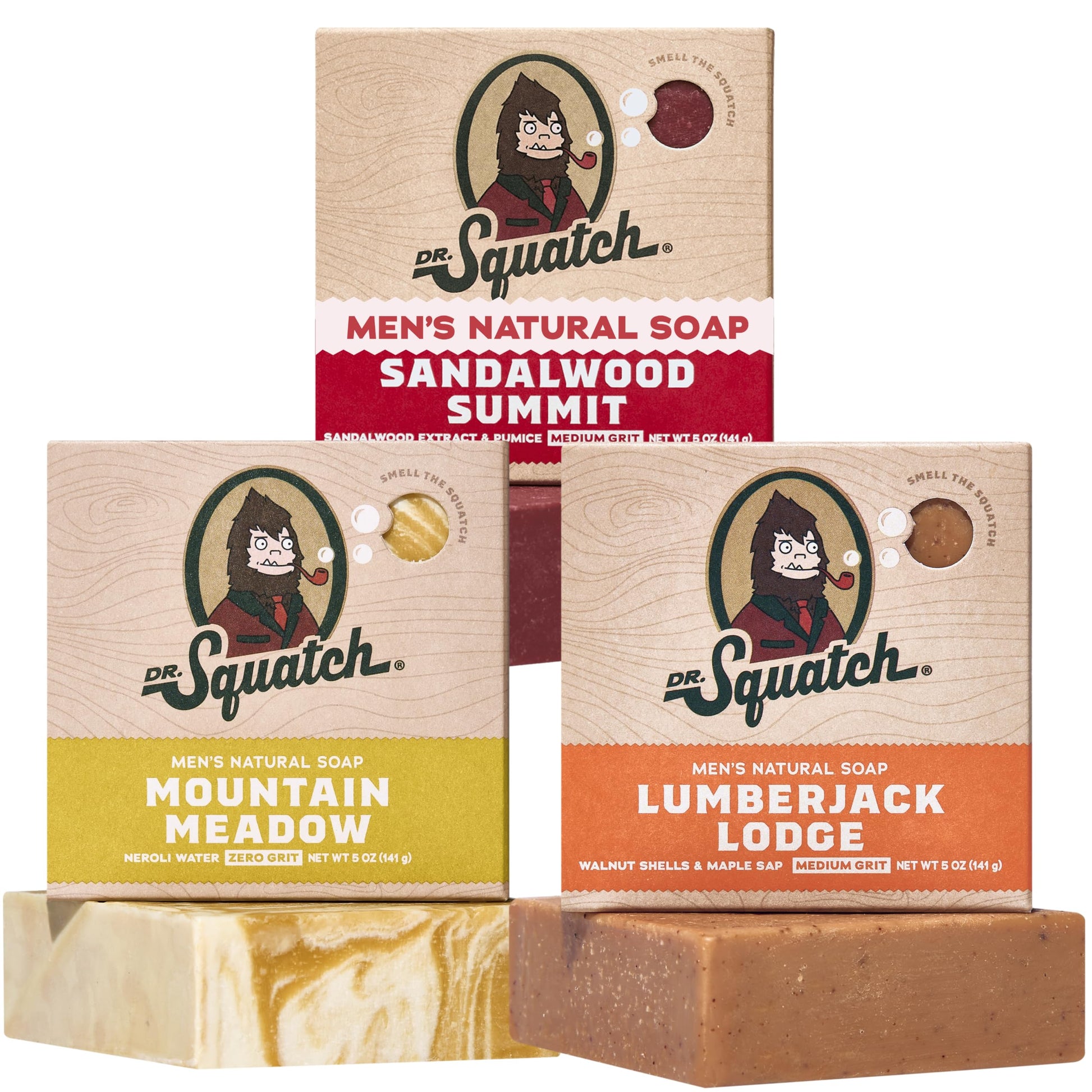 Dr. Squatch Natural Men’s Bar Soap - Cold Process Body Soap Bar with Natural Oils - Gifts for Men