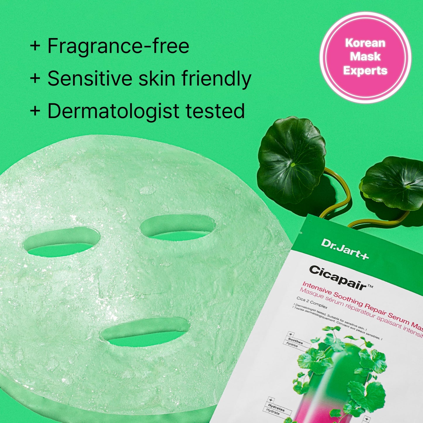 Dr.Jart+ Cicapair Sensitive Skin Serum Korean Face Mask for Redness with Centella Asiatica | Sheet